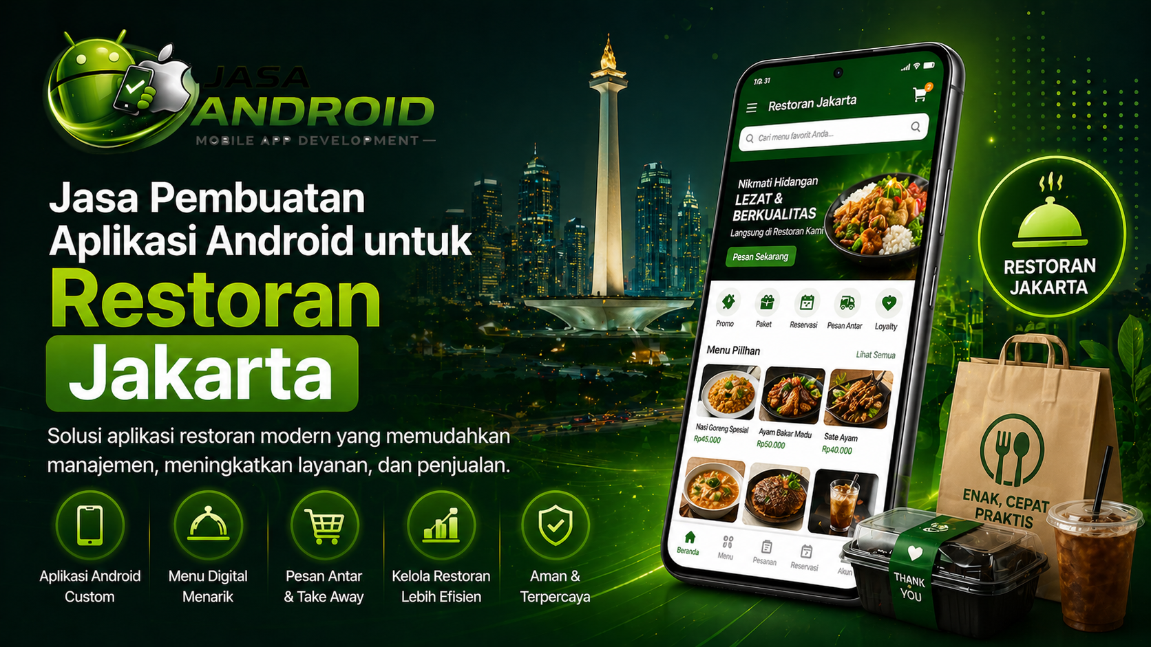 Jasa Pembuatan Aplikasi Android untuk Restoran Jakarta Murah & Profesional